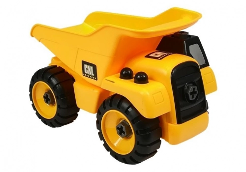Construction Site Set Excavator Truck Crane