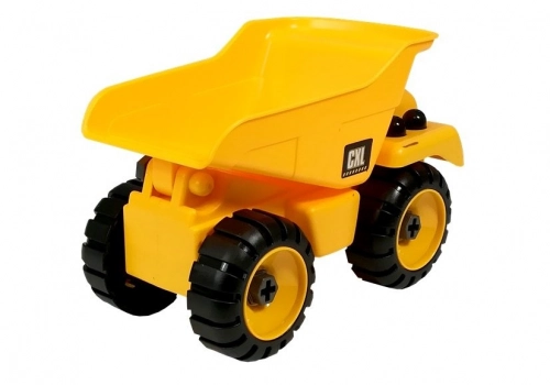 Construction Site Set Excavator Truck Crane