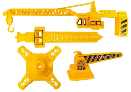 Construction Site Set Excavator Truck Crane