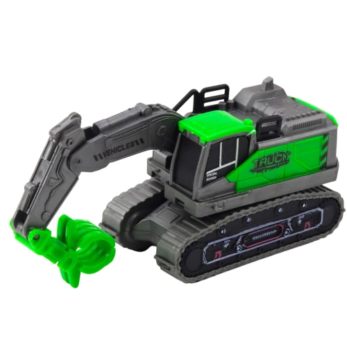 Construction Vehicle Excavator Green Friction Drive