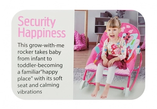 Cradle Rocker Chair 2 in 1 Feeding Chair Pink
