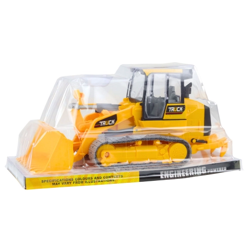 Crawler Bulldozer Construction Vehicle Movable Bucket Yellow