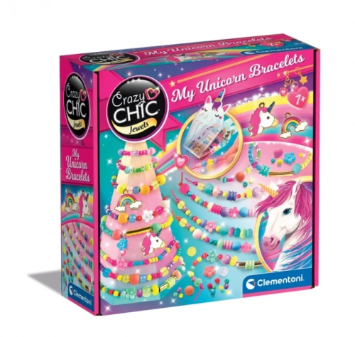 Crazy Chic Unicorn Bracelet Bead Set Clementoni 50882