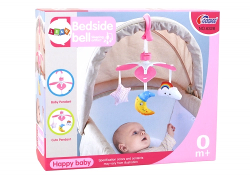 Crib Carousel Universal Clip Plush Pendants Pink