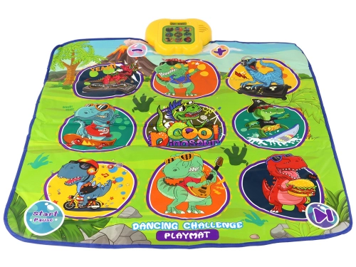 Dance mat with a dinosaur motif 90cm x 86cm