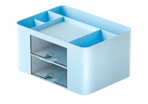 Desk Storage Organizer Drawers Blue