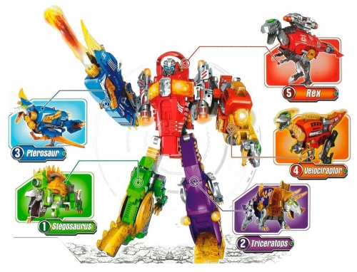 Dinobots 2 in 1 Dinosaur Shotgun Purple Triceratops Shield