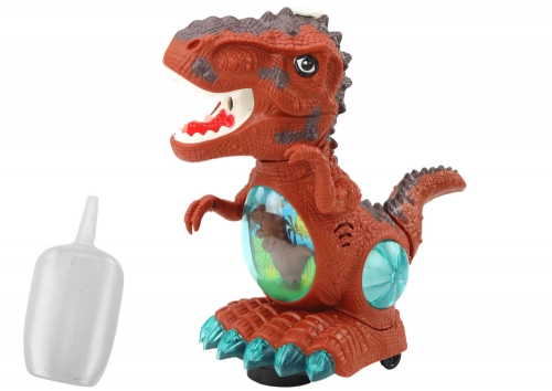Dinosaur Dancing Obstacle Sensor Lights Sounds Brown