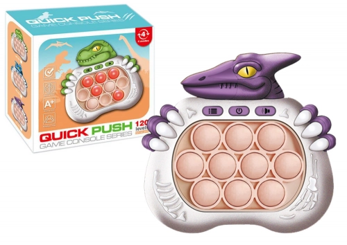 Dinosaur Pop It Sensory Game Battery Powered Lights Sounds Purple