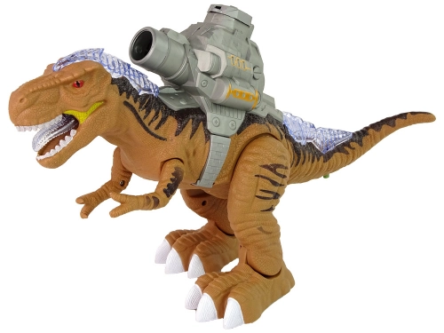 Dinosaur with Catapult Walks Shoots Brown