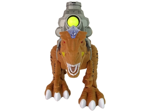 Dinosaur with Catapult Walks Shoots Brown