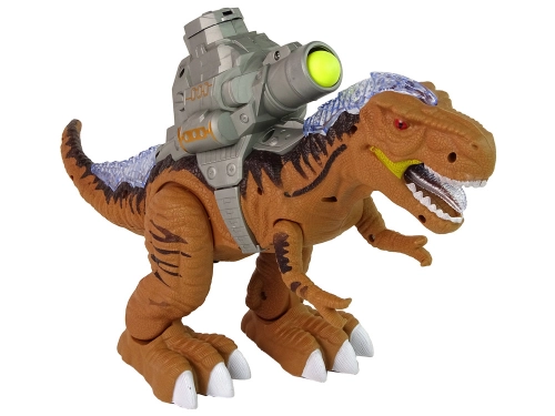 Dinosaur with Catapult Walks Shoots Brown