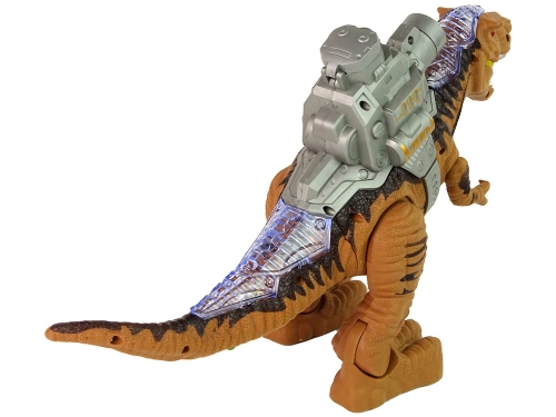 Dinosaur with Catapult Walks Shoots Brown