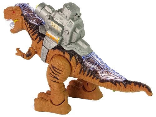 Dinosaur with Catapult Walks Shoots Brown