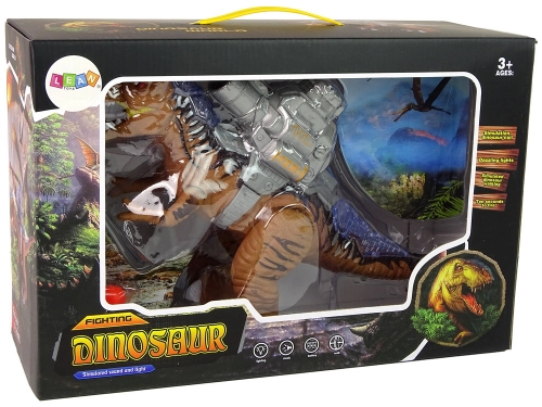 Dinosaur with Catapult Walks Shoots Brown