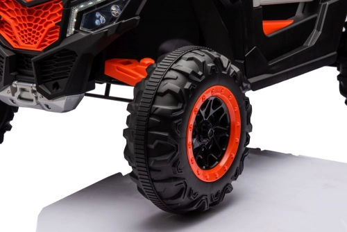 Divvietīgs bērnu elektromobilis Bagijs UTV NEL-901 4x4 Orange