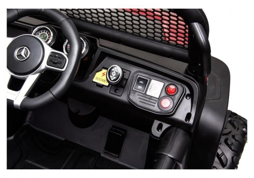 Двухместный детский электромобиль Mercedes Unimog S Painted Black