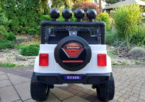 Divvietīgs bērnu elektromobilis S2388 Jeep White
