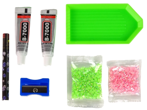 DIY Diamond Creative Kit  Green Reindeer Crystals Sequins 3D Keyring