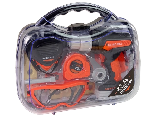 DIY Kit in a Tool Box Battery Drill Glasses