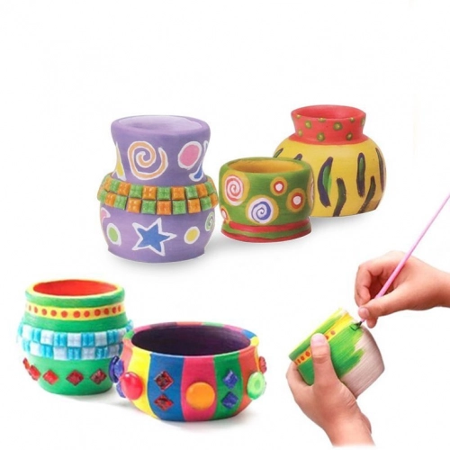 DIY Pottery Wheel Clay Art Paints Kit