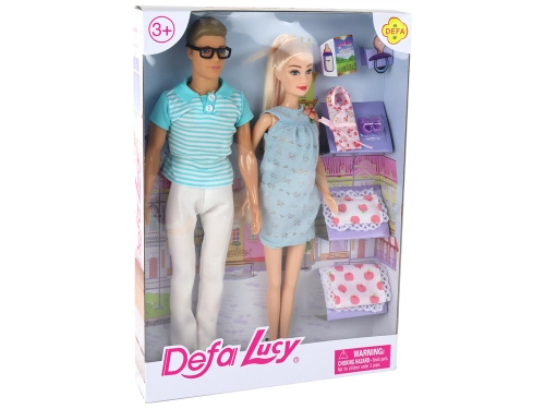 Doll Family Boy Girl Blond Hair Pregnancy