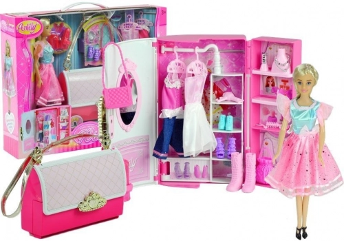 Doll with Accessories Wardrobe in a Bag