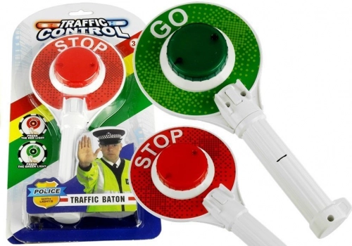 Double-sided police flashlight traffic wand