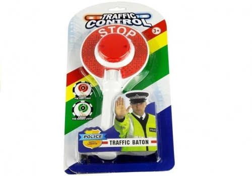 Double-sided police flashlight traffic wand