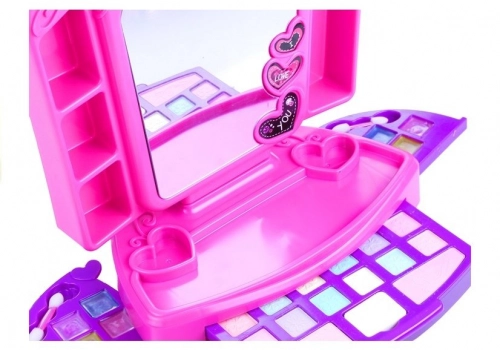 Dressing table with accesories and lights Pink