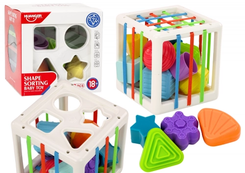 Educational Cube Sorter For Babies, Colorful Blocks
