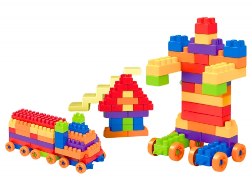 Educational Large Building Blocks in a Bucket Set of 160 pcs.
