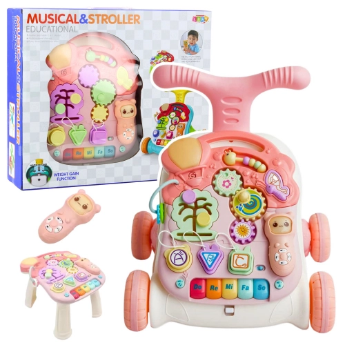 Educational Walker Table Panel Interactive Table 5in1 Pink