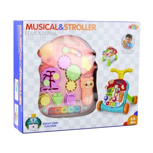 Educational Walker Table Panel Interactive Table 5in1 Pink