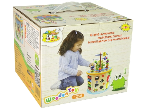Educational Wooden Cube Sorter Maze Abacus Game Ludo Pawns