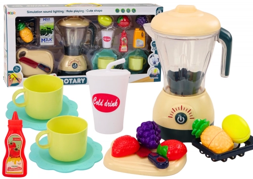 Electric Blender Set, Fruits for Slicing, Lights, and Sounds