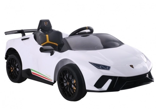 Vienvietīgs elektromobilis Lamborghini Huracan White
