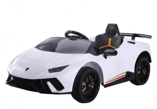 Vienvietīgs elektromobilis Lamborghini Huracan White