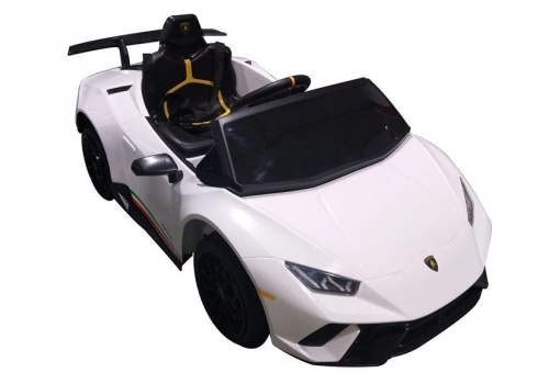 Vienvietīgs elektromobilis Lamborghini Huracan White
