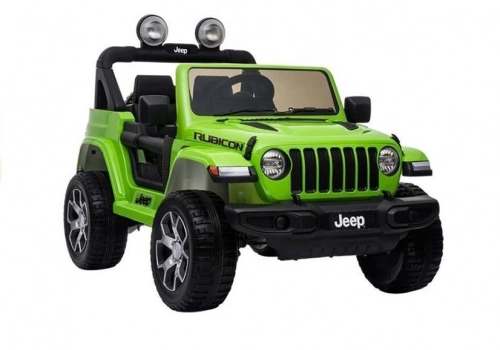 Divvietīgs bērnu elektromobilis Jeep Rubicon 4x4 Green