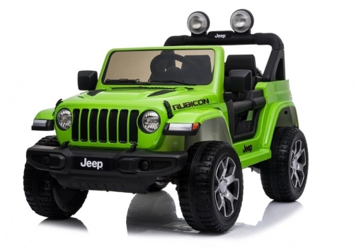 Divvietīgs bērnu elektromobilis Jeep Rubicon 4x4 Green