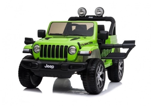 Divvietīgs bērnu elektromobilis Jeep Rubicon 4x4 Green