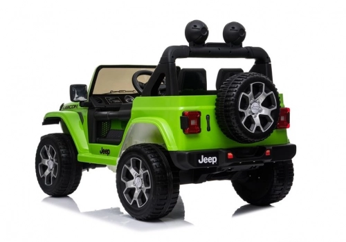 Divvietīgs bērnu elektromobilis Jeep Rubicon 4x4 Green