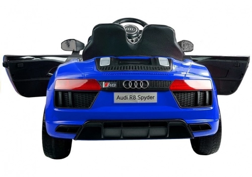 Elektriskā sporta automašīna bērniem Audi R8 Spyder Blue Painted