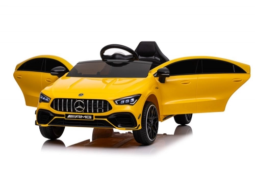 Электрический спортивный автомобиль для детей Mercedes CLA 45s AMG Yellow