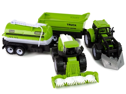 Farm Vehicle Set Tractors Tanker Trailer
