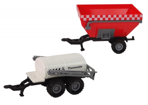 Farmer Tractor Set + 2 Farm Machines Farm Truck Set
