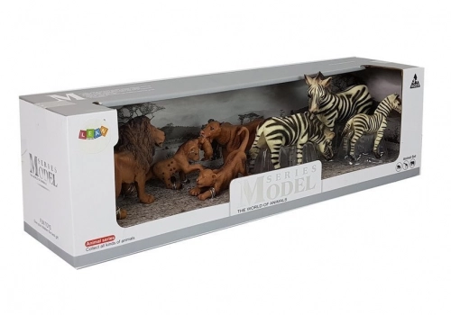 Figūriņu komplekts "Safari Animals - lauvas un zebras"