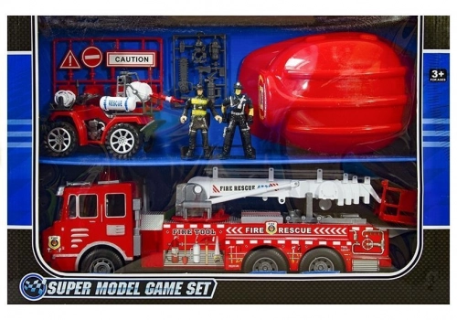 Fire Truck Playset Fire Rescue Brigade Set