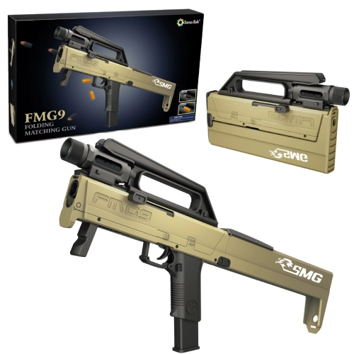 FMG9 Folding Rifle Foam Darts Shells Flashlight Weapon